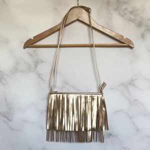 Justice Girls Gold Fringe Purse